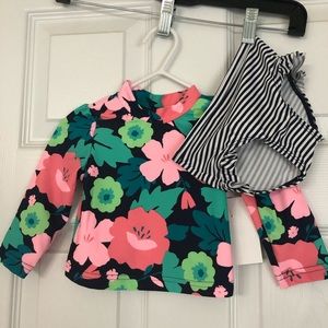 Carter’s 2pc Baby Girl’s Swimsuit, 6 mos Like New
